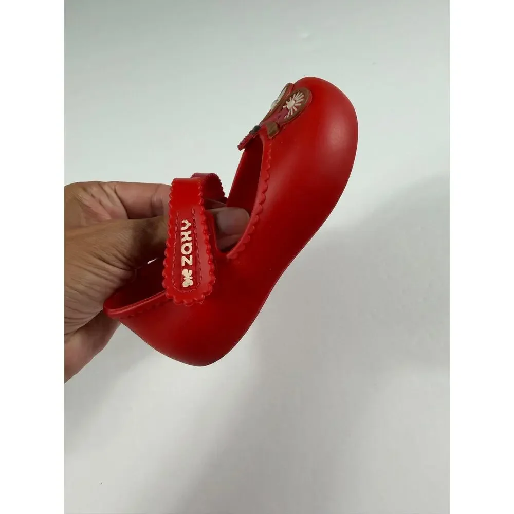 Zaxy Tour Mary Jane Bicycle Red Jelly Shoes Size 7 Toddler (EU 22)